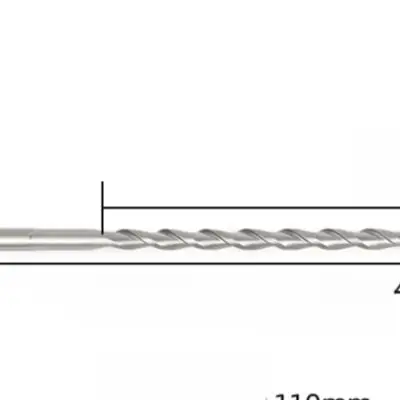 Industrial Grade Drill Accessories Alloy Steel Bit Silver Concrete Core Bit Strong Alloy Steel Centered Tip Design