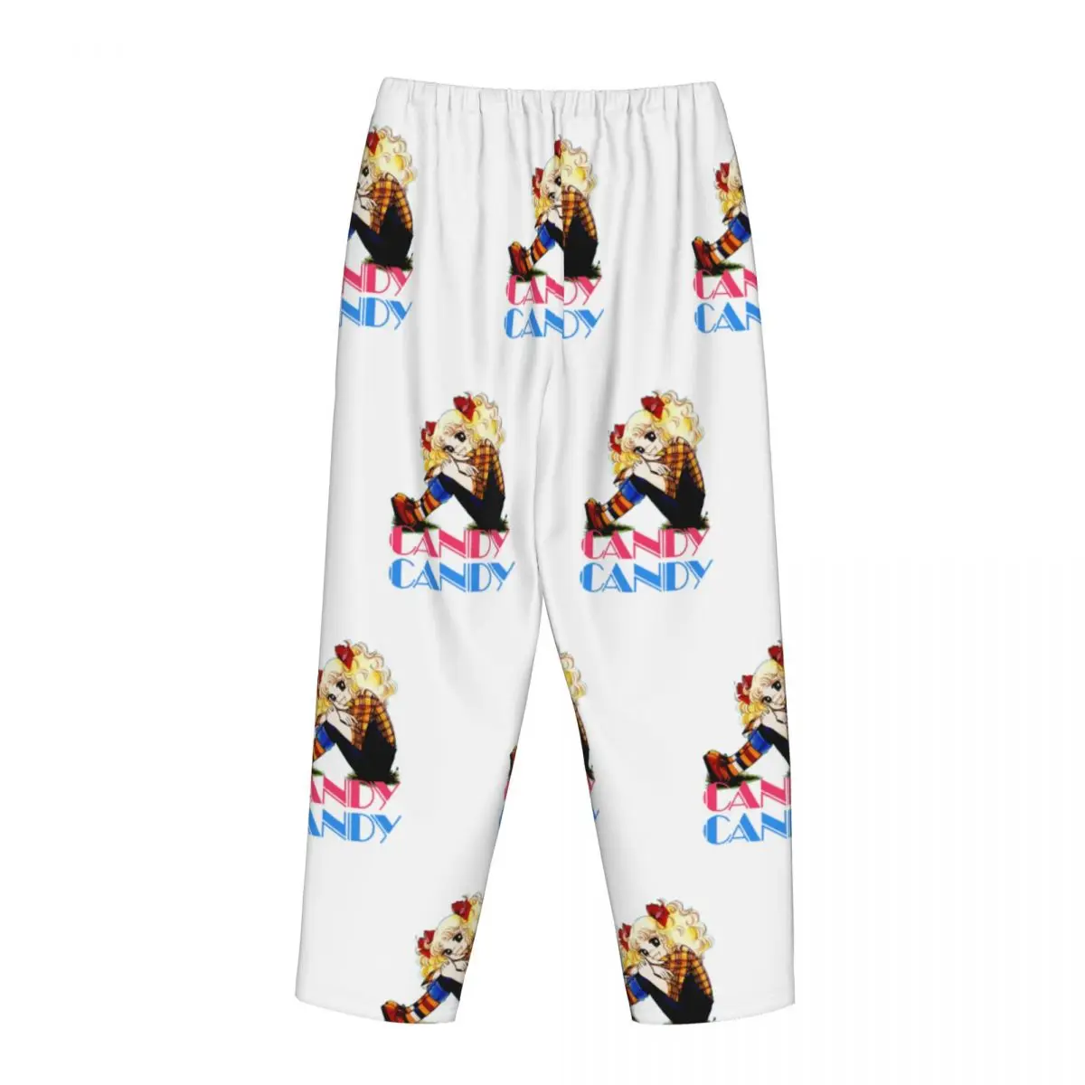 Pantalones de pijama con logotipo de caramelo personalizado para mujer, ropa de dormir de Anime de Manga, pantalones de dormir elásticos con bolsillos