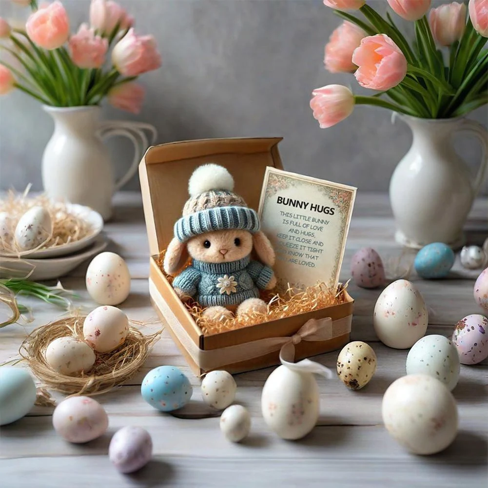 Mini Conejito de Peluche, Lindo Regalo de Pascua, Conejito de Peluche Suave, Muñeco de Conejito de Pascua, Regalos para Niñas, Niños y Bebés