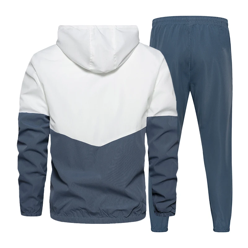 Spring Autumn Men Tracksuit Casual Set Mens Joggers Hooded Sportswear Jackets Pants 2 Piece Sets Hip Hop Running Sports Suit