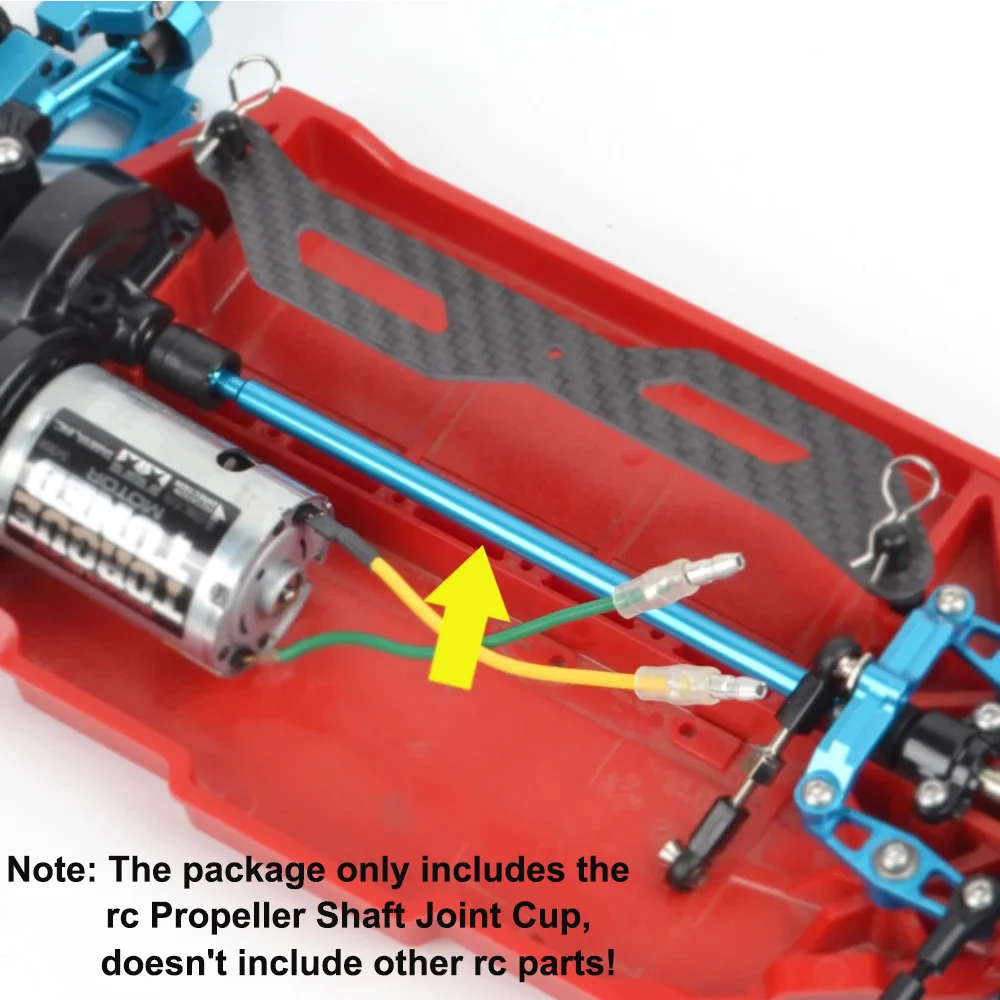 1Set  Aluminum Propeller Shaft Joint Cup Suitable for Tamiya TT02, TT-02RR,TT-02D, TT-02 Type-SR, TT-02D Type-S, TT-02R
