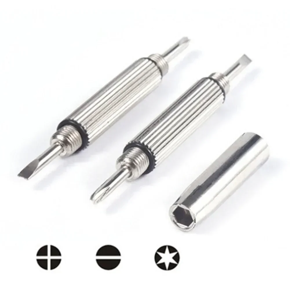 2pcs With Keychain Multifunctional 3 In 1 Small Screwdriver Three Repair Mini Tools For Glasses Watches And Mobile Phones