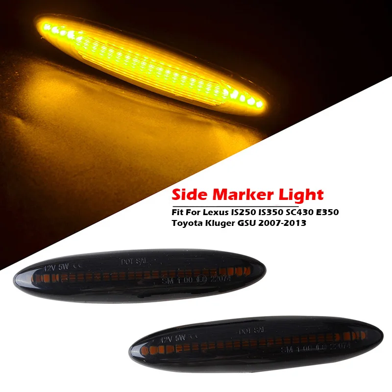 Car Fender Side Marker Light Turn Signal Indicator Lamp Assembly Fit For For Lexus IS250 IS350 LX570 Toyota Kluger GSU Mark X