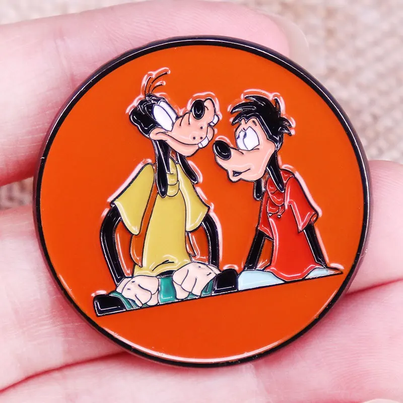 Disney Brooch Creative Cartoon Goofy Metal Badge Lapel Pins Men Fashion Clothing Accessories Bag Jewelry Women Trend Gifts