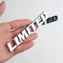 1 Pcs Car 3D Metal Chrome Black Badge Sticker Luxury LIMITED Edition Letter Emblem Logol Fit for Toyota Highlander