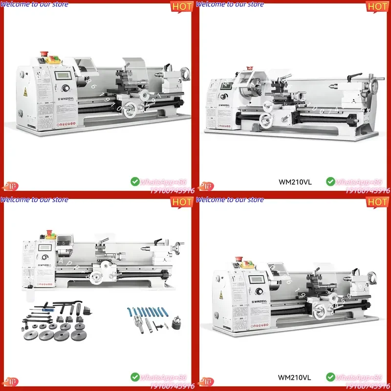 2026 WM210VL Mini Precision Lathe - 210mm Swing Diameter 500mm Between Centers 50-2500 RPM Variable Speed MT3 Spindle