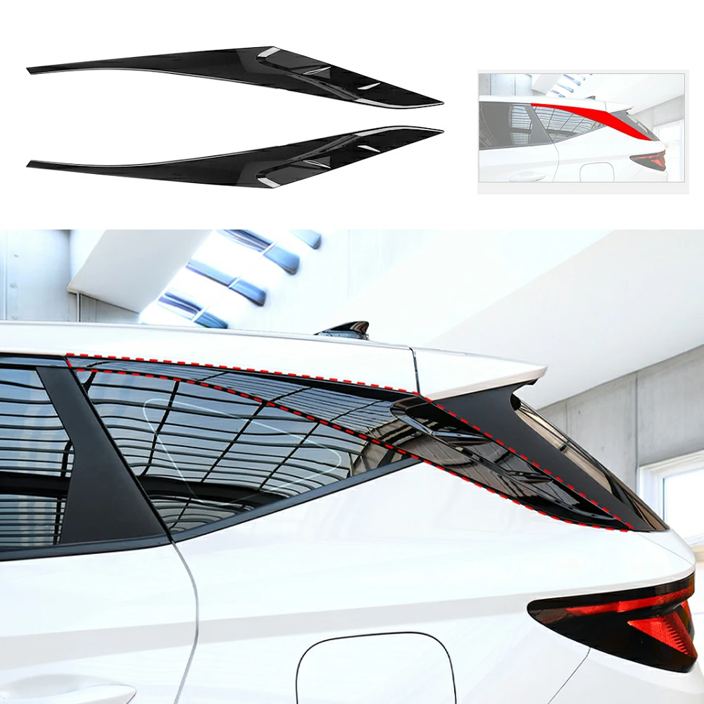 Voor Hyundai Tucson NX4 2022-2026 6 Stuks Auto Abs Venster D-stijl Trim Decoratieve Strip Zijpaneel Molding cover Auto Accessoires - afbeelding 1