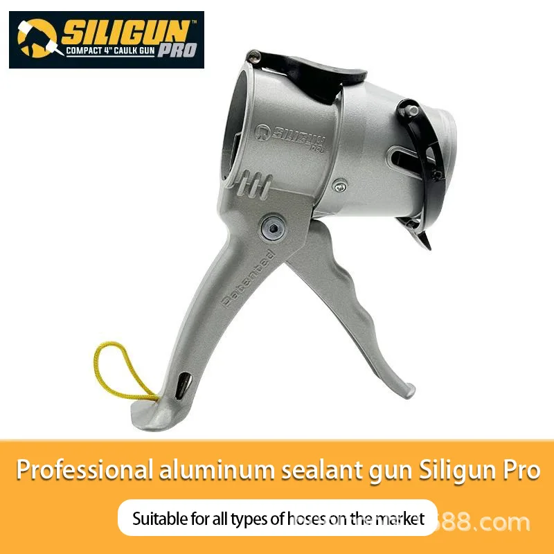 Aluminum alloy glass glue gun, drip-free and labor-saving, ultra-short portable glue gun