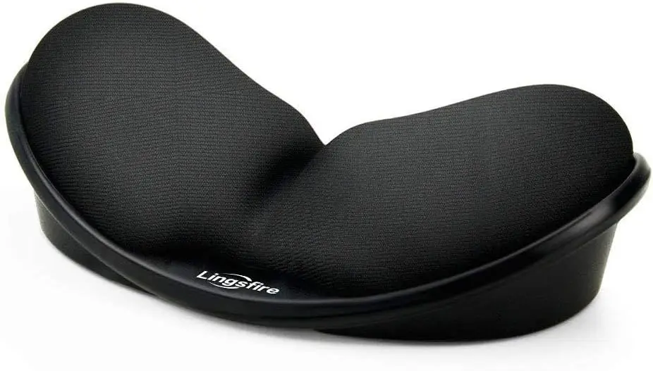 Ergonomic Memory Foam Mouse Wrist Rest & Keyboard Pad, Non-Slip Base, 5.1x2.8in Black