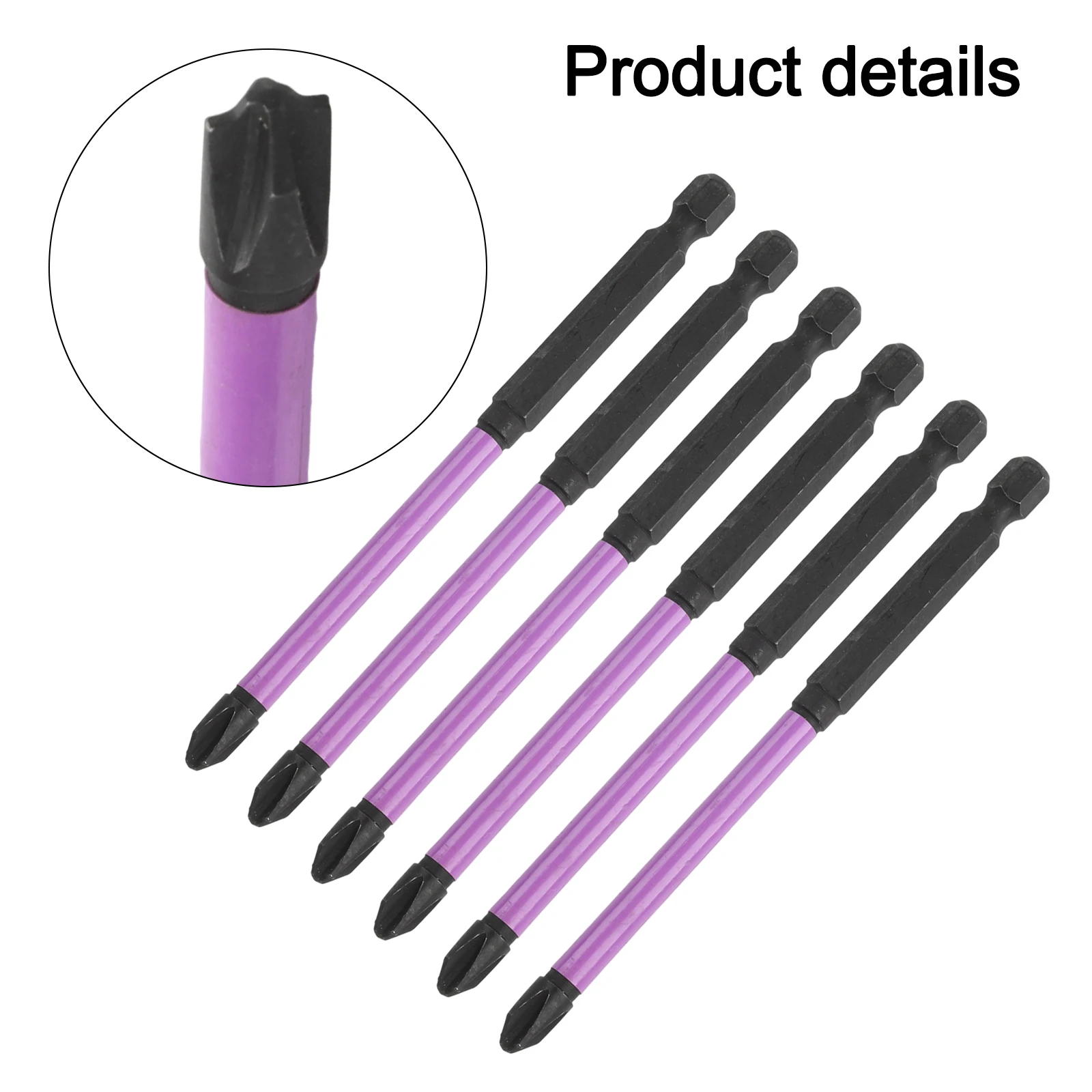 

Screwdriver Bit Set for Electricians 6pcs Magnetic Cross and Slotted Bits Perfect for Installation and Repair Tasks