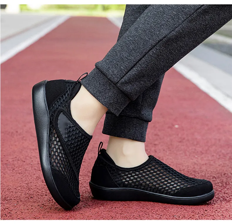 Neue Modische Herren-Sneaker Atmungsaktive Paar-Schuhe mit Breiter Zehenbox Barfußschuhe Bequeme Diabetiker-Schuhe Mesh Herren Freizeitschuhe zum Gehen – Detail 20