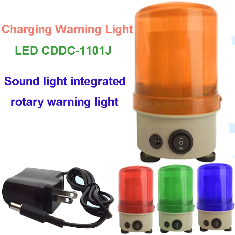 Lâmpada de alarme rotativa com parafuso LED, luz de advertência, sinal de bateria portátil, CDDC-1101J, 1Pc