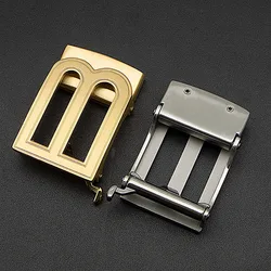 Premium B Letter Design Stainless Steel Belt Buckle for Men's Belts Buckle Hand Craft Accessories 35mm Width