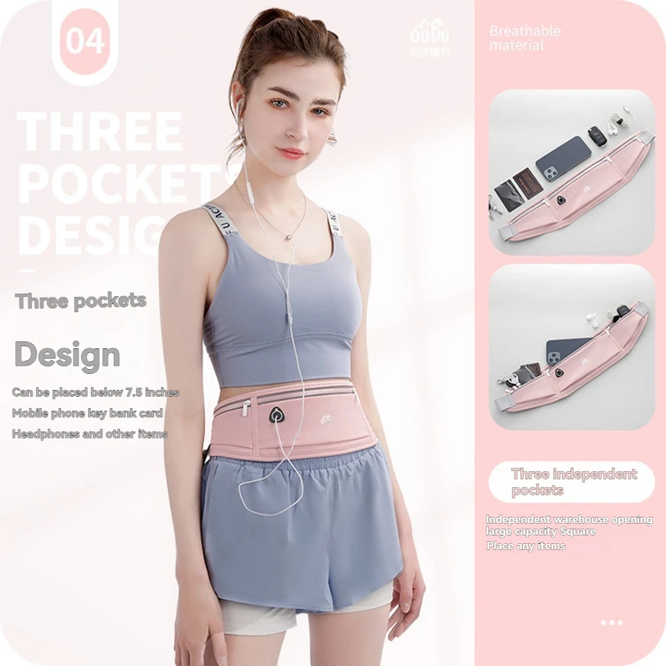 KoKossi 1Pcs Sports Waist Bag Running Phone Bag Men Women Outdoor Equipment Waterproof Invisible Mini Waist Belt Bag Fitness Bag image 3