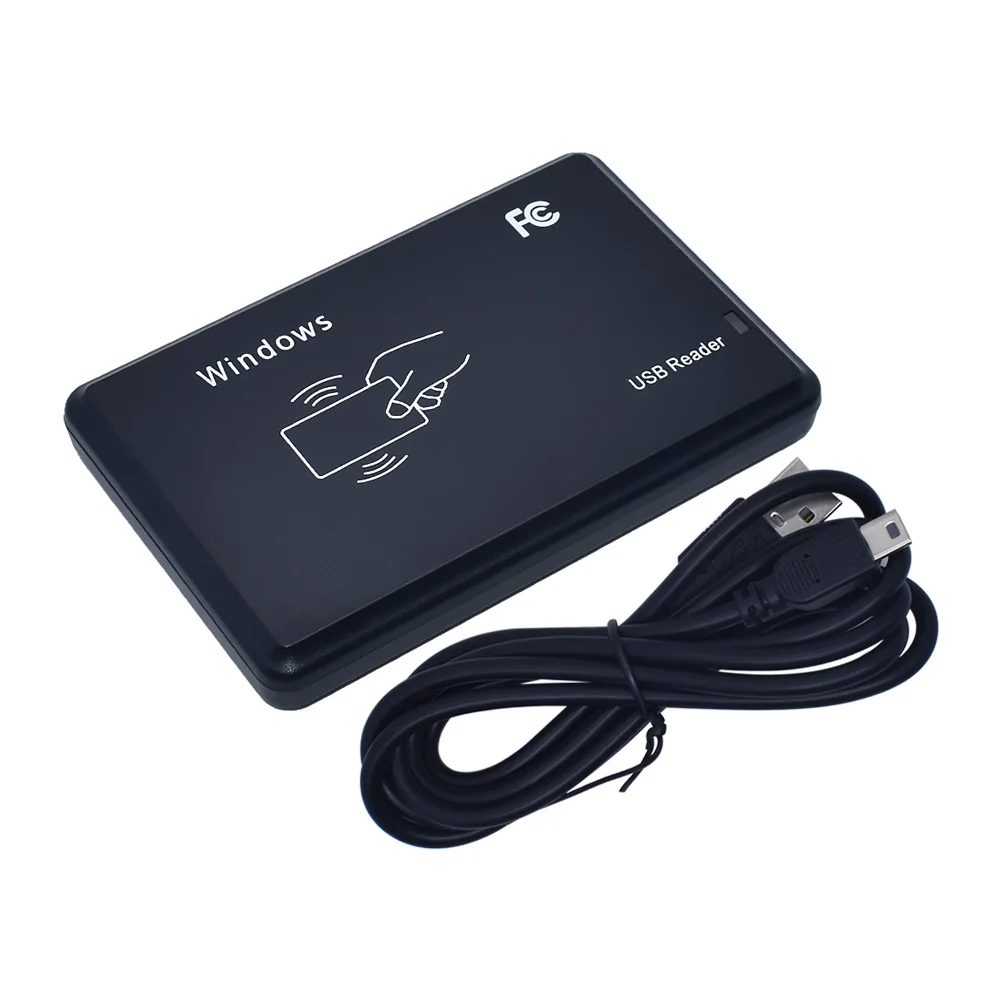 125KHz 13.56MHz RFID Reader USB Proximity Sensor Smart Card Reader no drive issuing device USB for Access Control