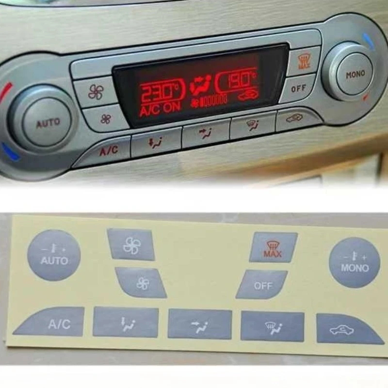 

Car Dashboard Panel Air Conditioning Knob Buttons Repair Sticker For Ford Focus MK2 MK1 MK III Button Sticker Accessories
