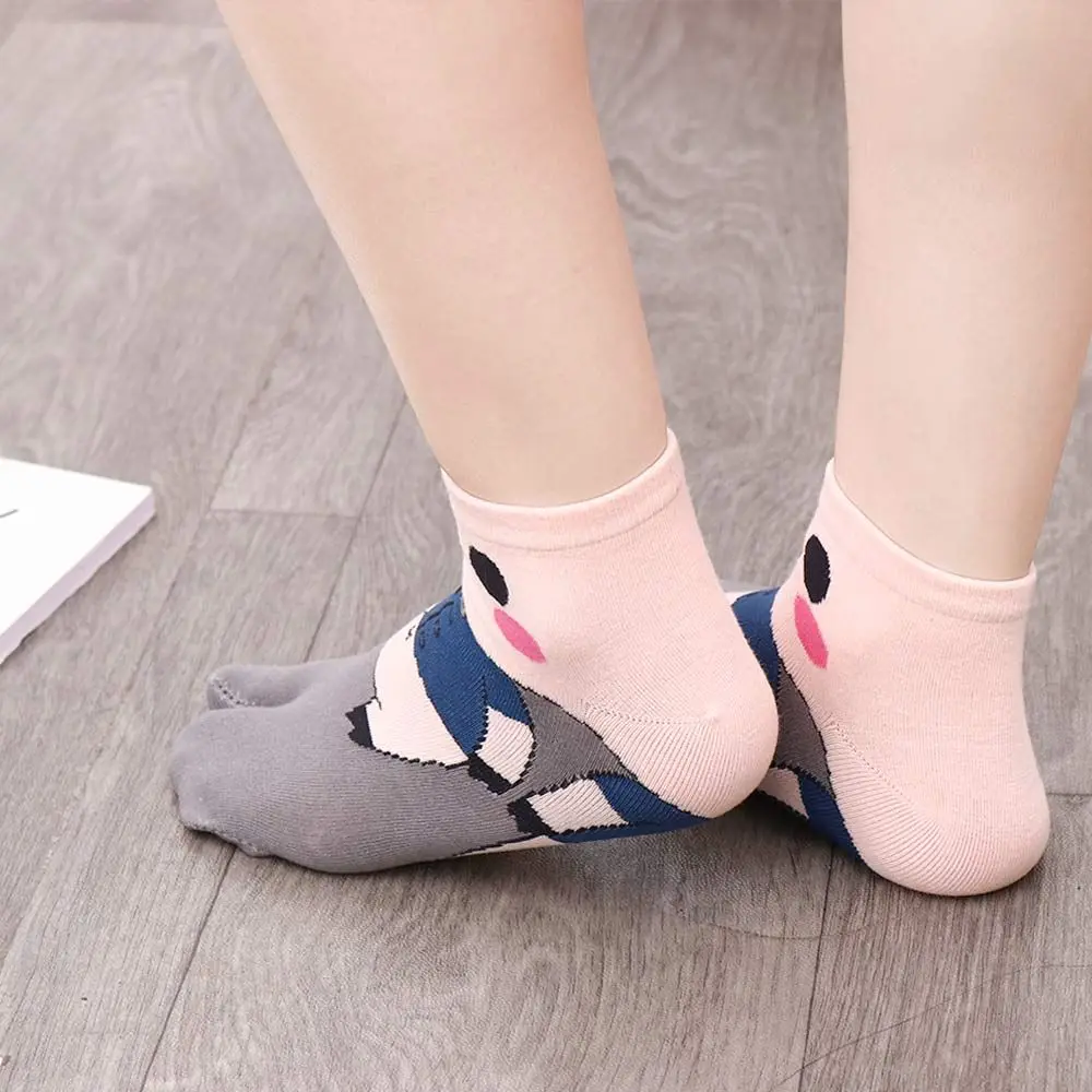 Cute Kawaii Flip-flops Socks Split Toe Female Cartoon Two Finger Socks Geta Socks Low Tube Socks Two Toe Socks Pig Socks