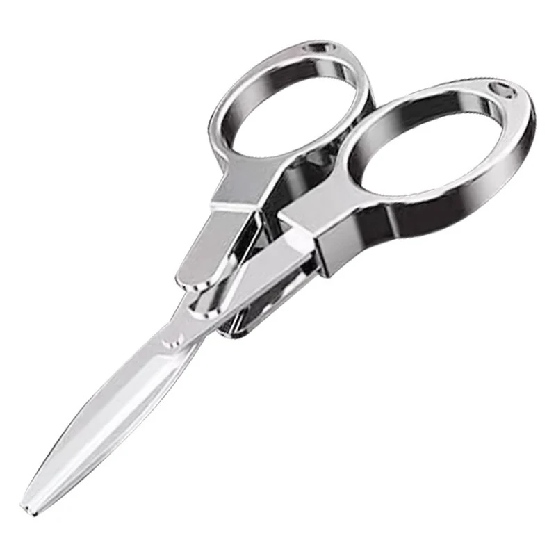 1 Pc Portable Folding Scissors Carbon Steel Line Cutting Tools Mini Hand Tool Supplies Multifunctional Needlework Scissors