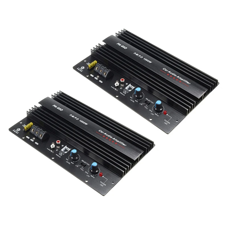 2X 12V 1000W Mono Car Audio Power Amplifier Powerful Bass Subwoofers Amp PA80D