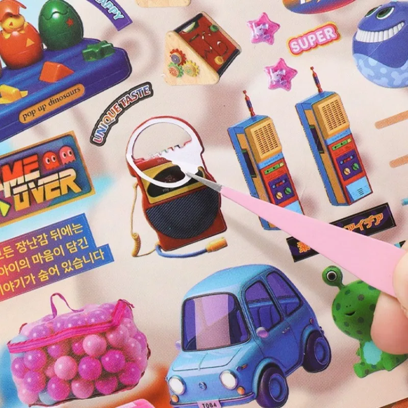 الإبداعية متعة اللعب سلسلة كتب ملصقات للطفل لطيف ملصق مزخرفة كتاب مجلة الهاتف ملصق أطفال هدية القرطاسية المدرسية #4