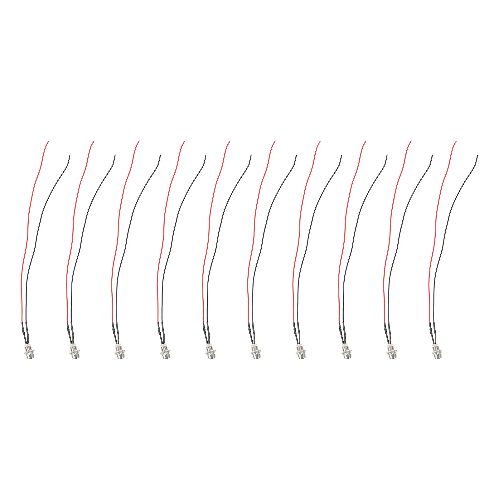 

10Pcs LED Indicator Light Professional Exquisite Workmanship for Factory Machine Instrument Panel Warning Light Metal Signal