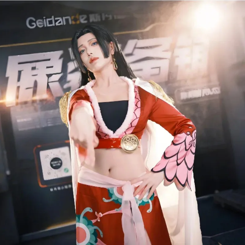 Anime boa hancock cosplay traje feminino cobra princesa rainha roupas vestido manto topos acessórios conjunto carnaval festa vestir-se