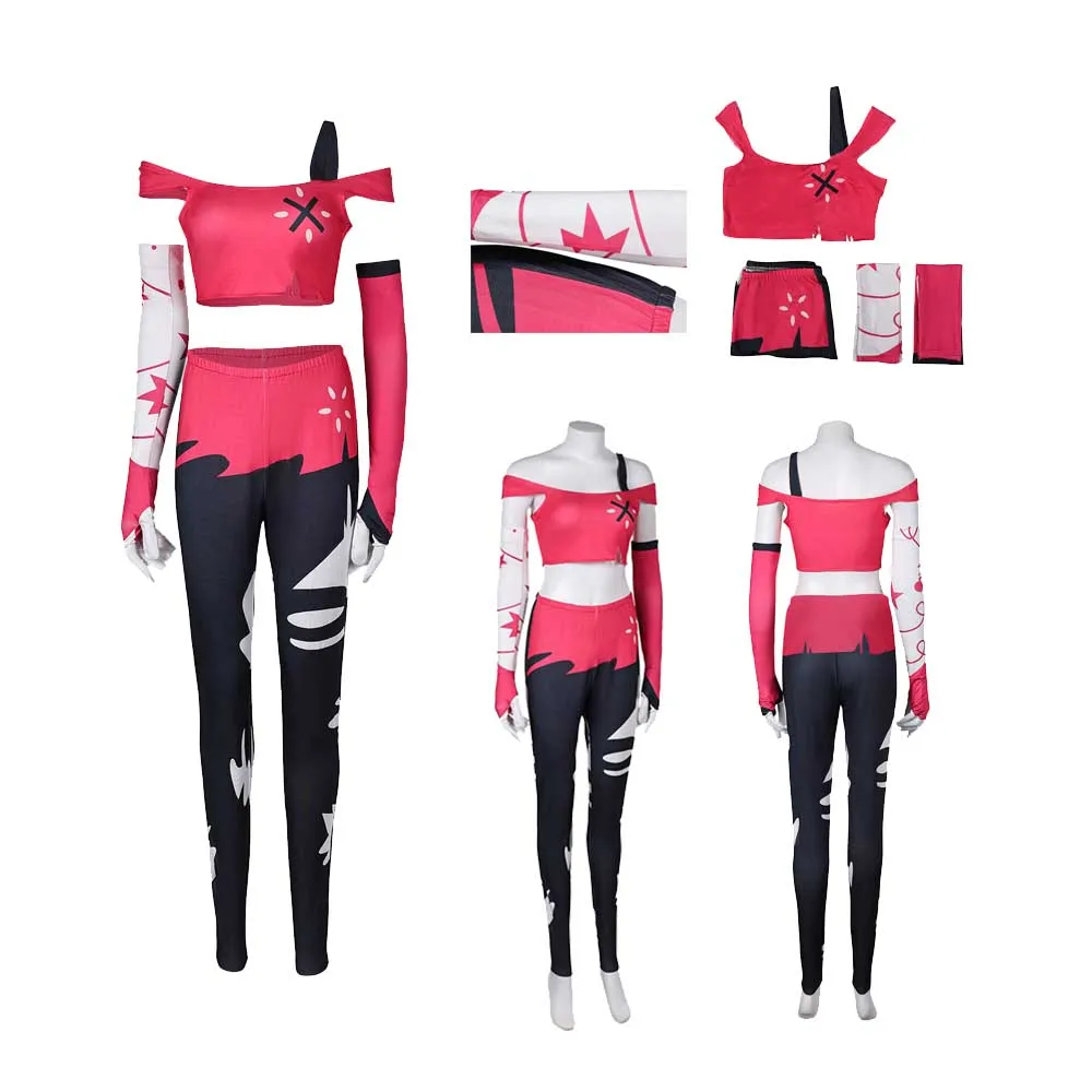 Женский костюм для косплея Cherri Bomb, фантастический розовый костюм, женский костюм для Хэллоуина, рождественской вечеринки