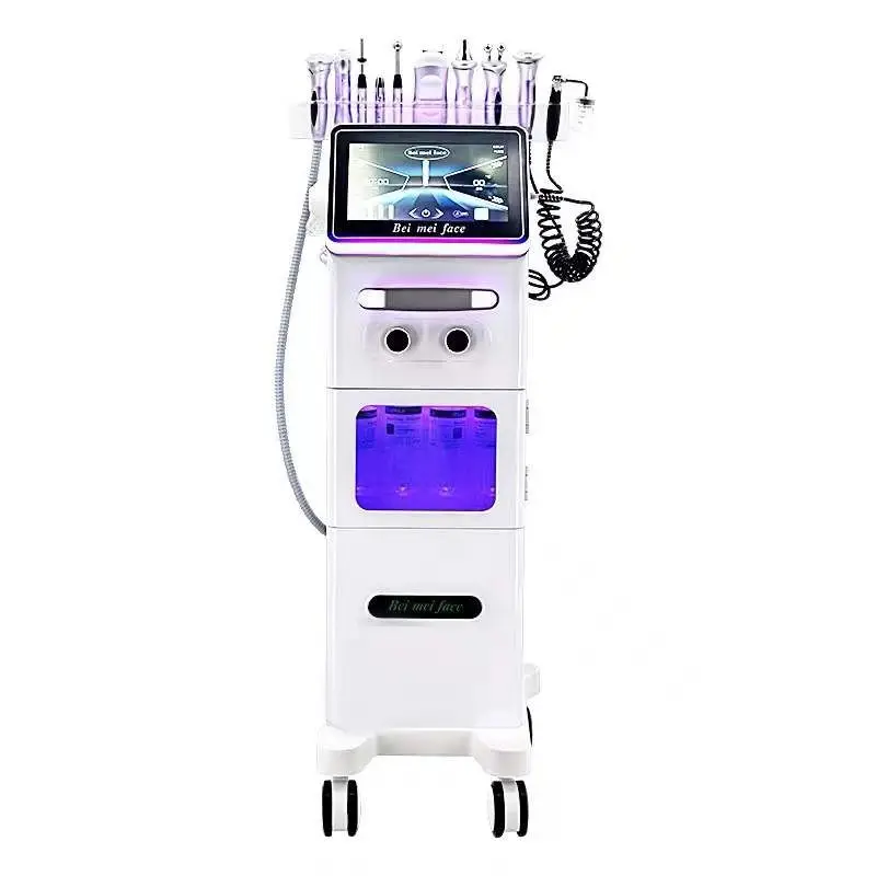 

Multifunction 10 In 1 Hydrating Oxygen Facial Machine Skin Cleaning Rejuvenation Face Lifting Water Peeling Dermarasion Equipmen