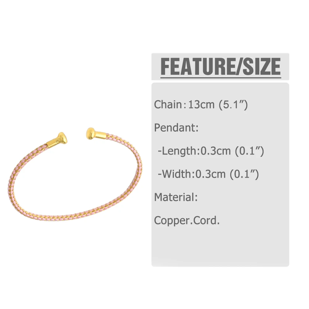 OCESRIO Fashion Multicolor Cord Bracelet Wrist Chain Thread String Adjustable Copper Jewelry Making Findings Wholesale brtg68