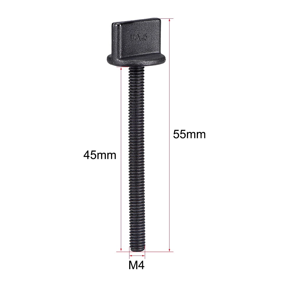 Uxcell 5/10pcs Thumb Screw Bolt M4x12/20/30/35/45mm Hand Driven Spade Nylon Plastic Screws Metric Thread for RC Model Aircraft