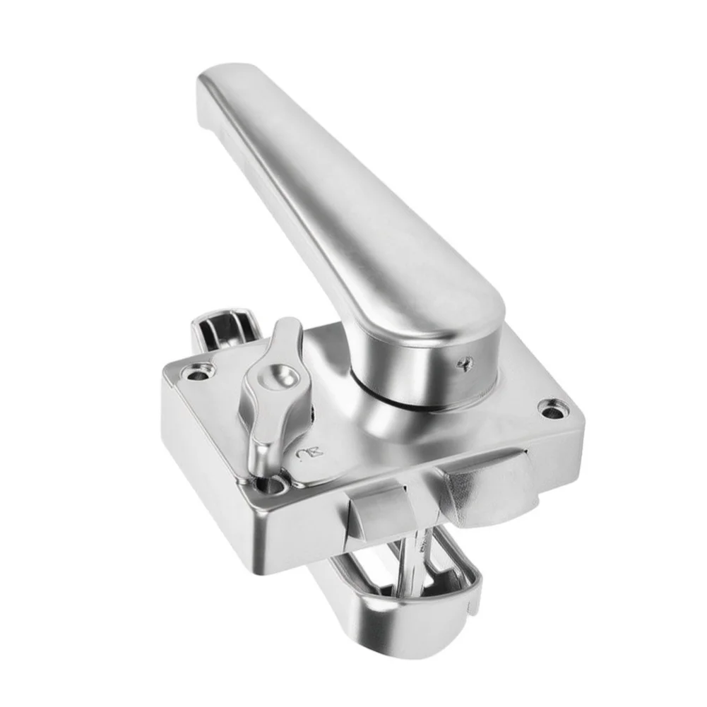 1pc Metallic Silver Aluminum Privacy Lock Set For RV Bathroom Door Yacht 15-25mm Thick Opening Hardware