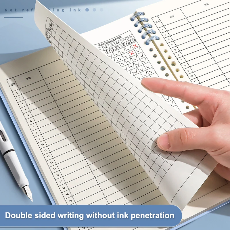 1Set Vocabulary Notebook Loose-Leaf Word Book With Memory Curve Planner Self-discipline Agenda Students Stationery Gifts