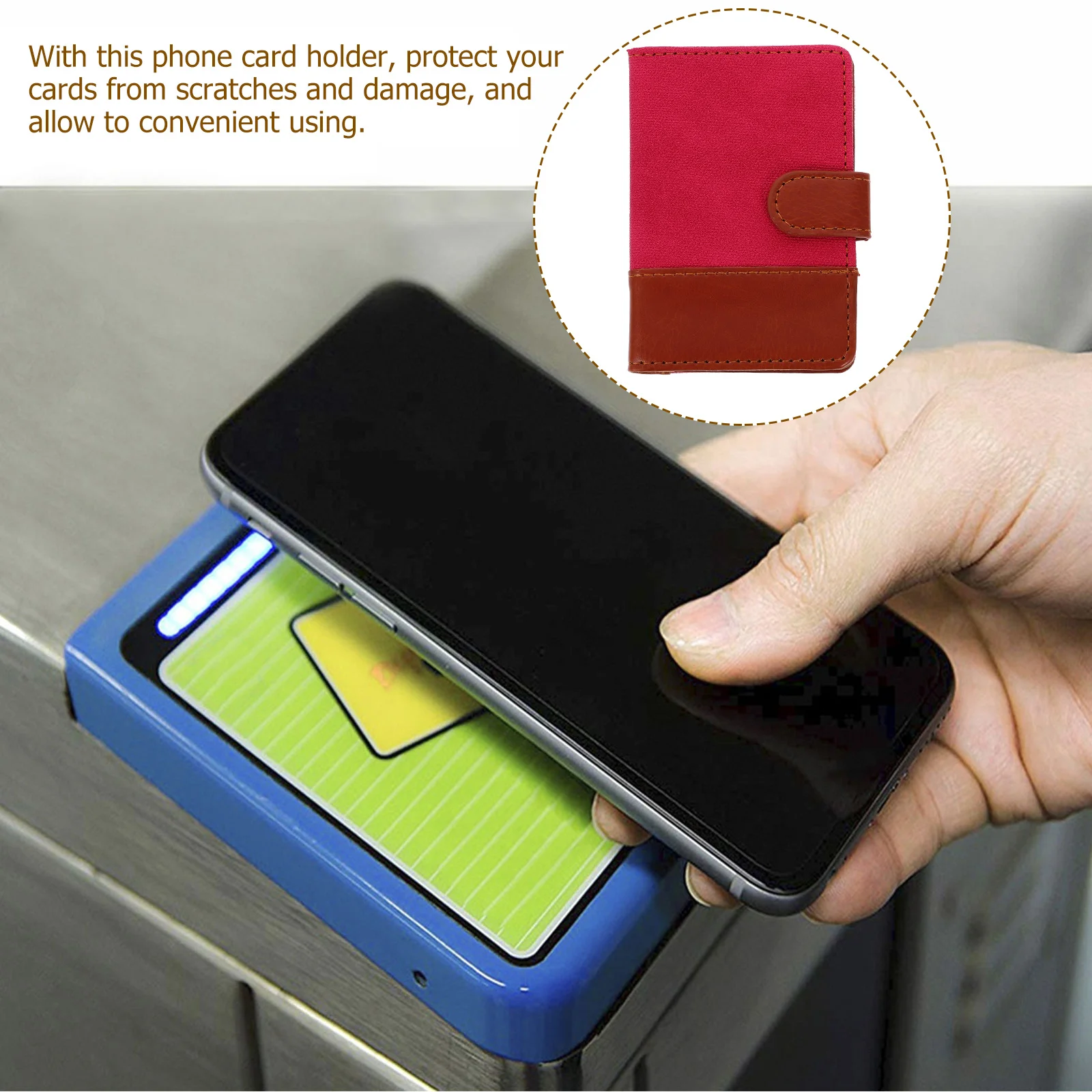 

Phone Wallet Stick on Credit Card Holder Multilayer Simple Style Cellphone Accessory Phone Wallet