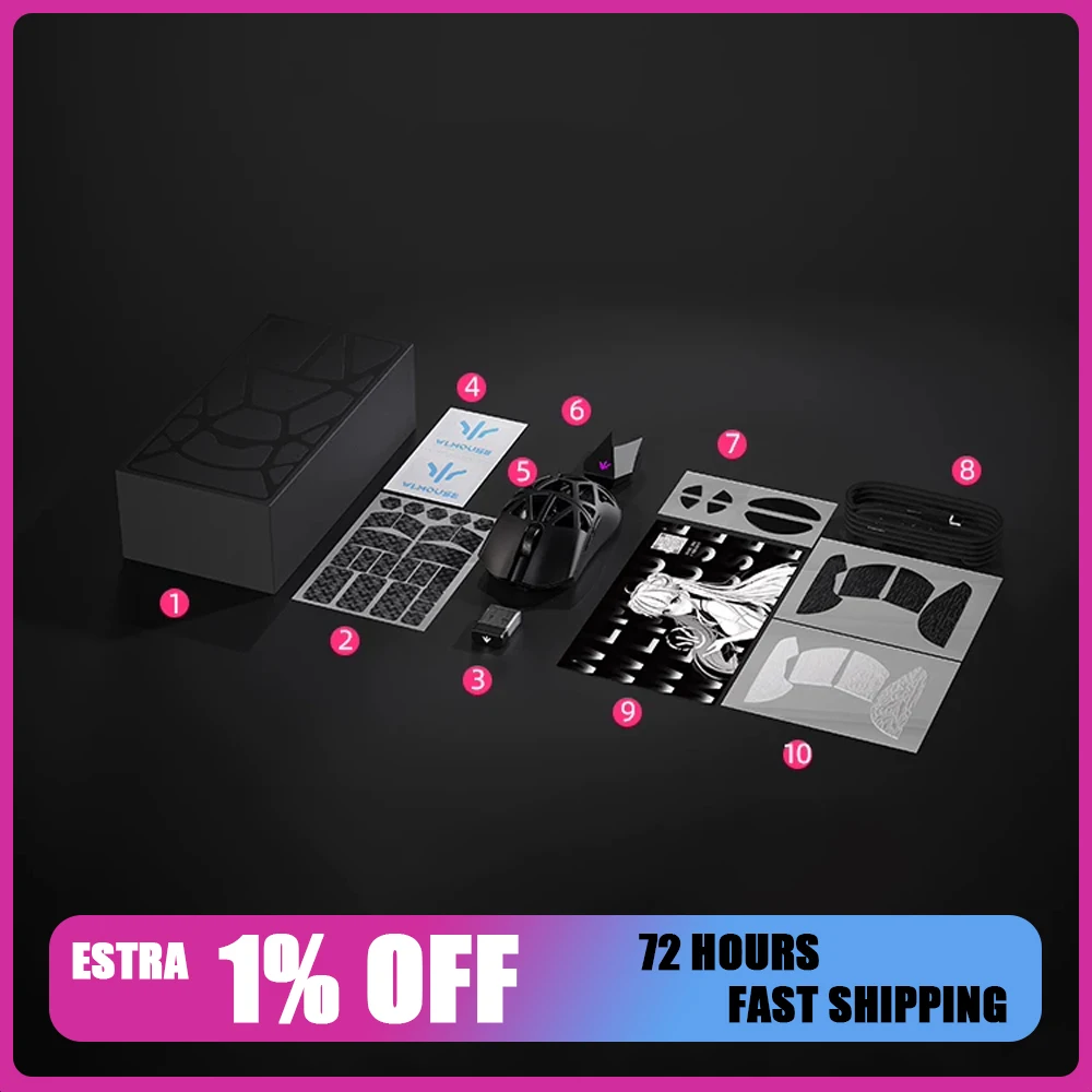 WLMOUSE BEAST X Max Magnesium Alloy Wireless Gaming Mouse 42g Omron Optical Switches PAW3395 8K Polling Rate Esports Mice