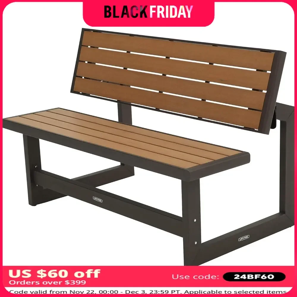 Outdoor Bench / Table, Faux Wood Construction, Durable, Weather-resistan, Easy, Without The Maintenance Picnic Tables