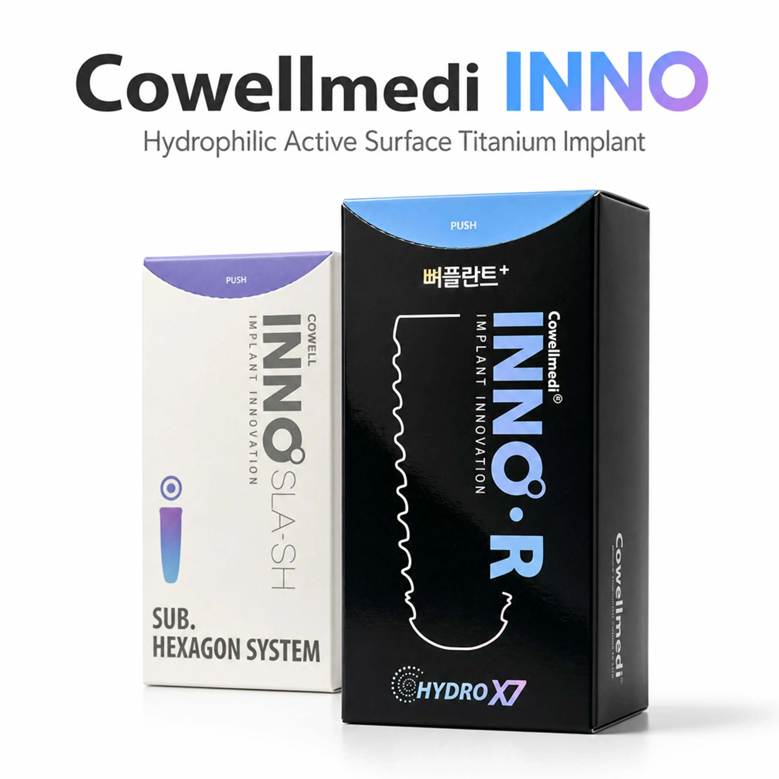 Cowellmedi INNO SLA‑SH Submerged Dental Implant Hydrophilic Active Surface Titanium Fixture Internal Hex Morse‑Taper Connection