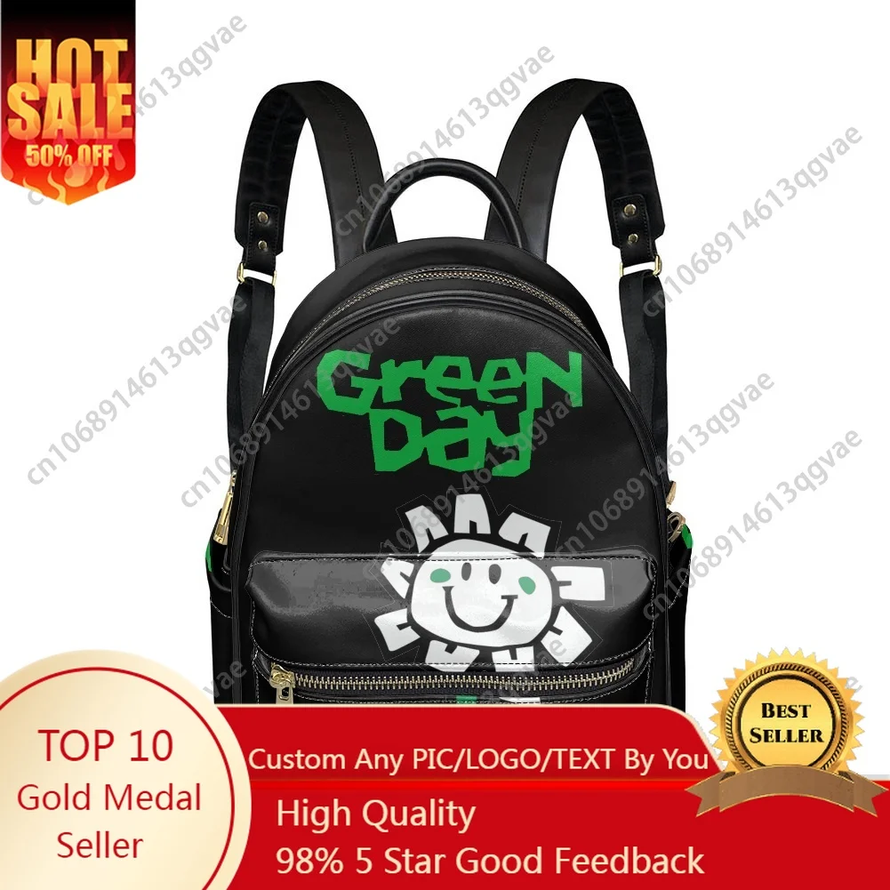 

Green Day Punk Rock Band Backpack Womens Men Personalized Double Shoulder Bag Business Travel Bookbag Rucksack Gift Daypack