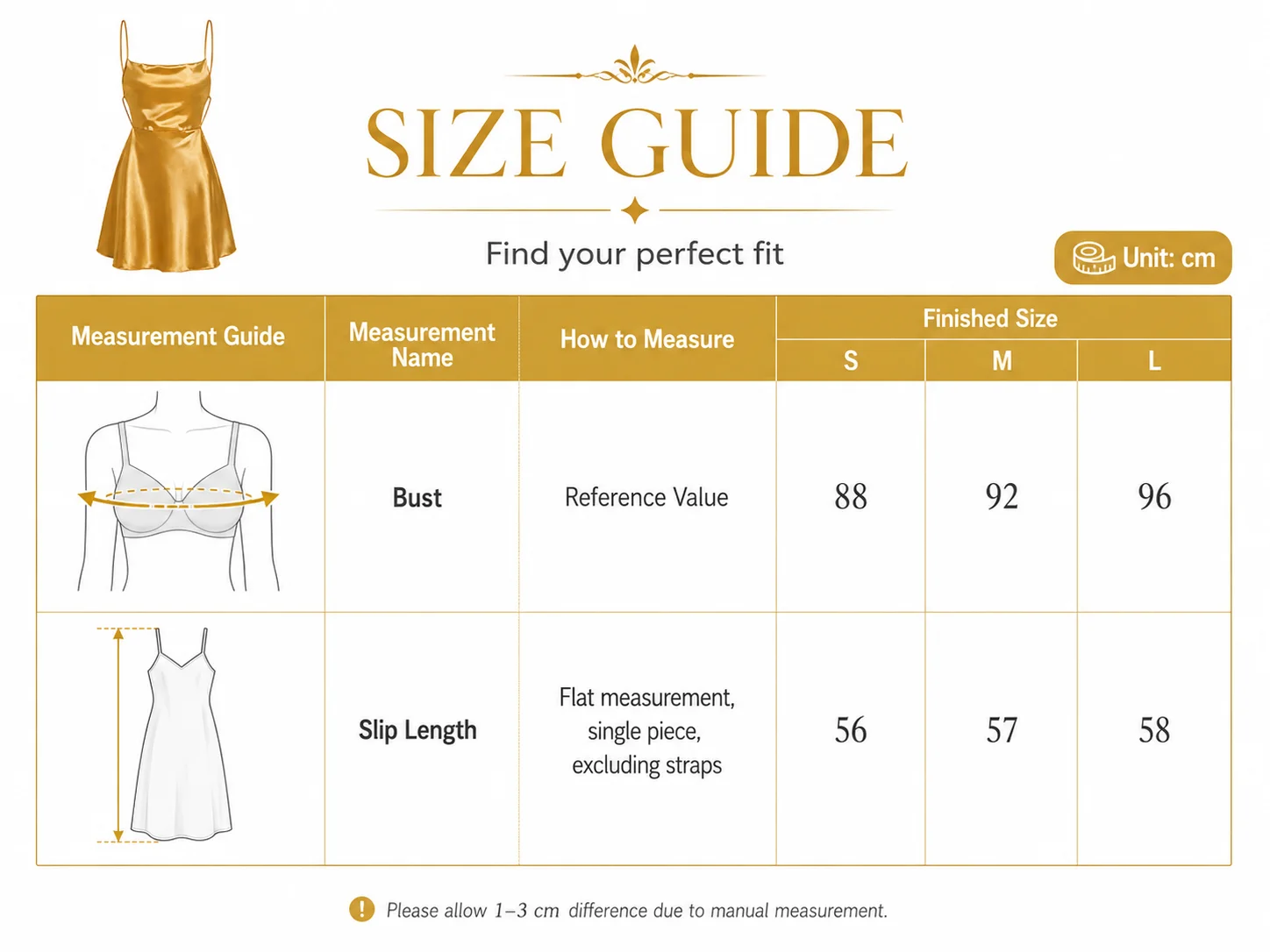 Camisón de Satén Dorado para Mujer, Vestido Lencero sin Espalda para Noche de Novios