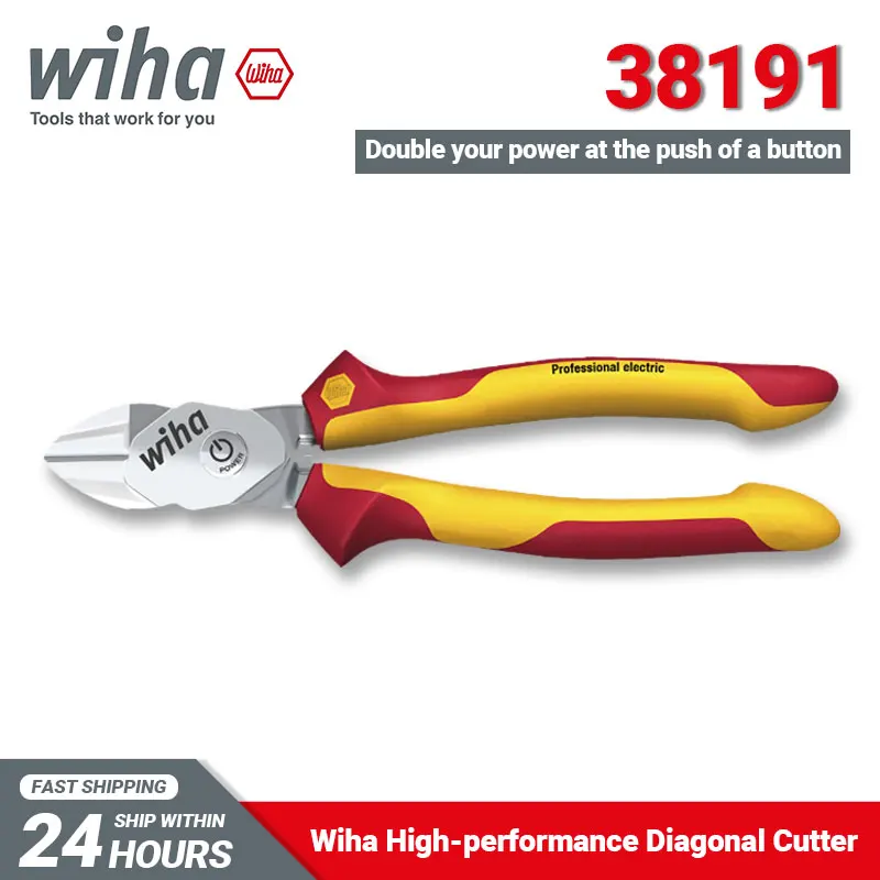 Wiha 38191 High-performance Diagonal Cutters BiCut Professional with DynamicJoint 200mm Pliers to Cut Cables Nails Screws Bolts