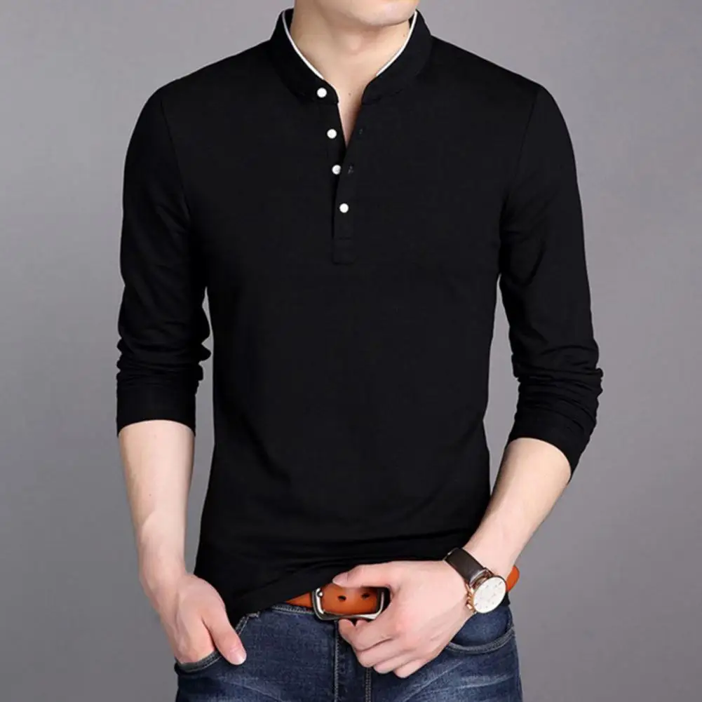 Men Undershirt Chic Super Soft Men T-shirt Anti Pilling Fine Stitching Basic Top for Daily Wear