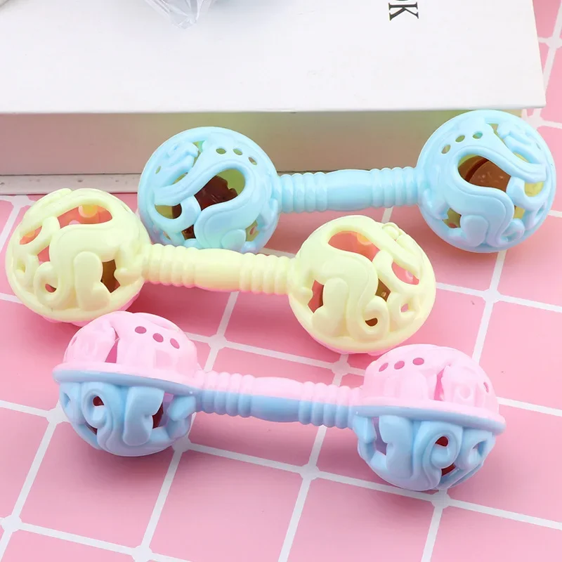 2pcs Toddler Double-headed Hand Rattles Soothing Hand Grip Rattles Toys Baby Rattle Baby Nibbling Toys Baby Toys 0 12 Months