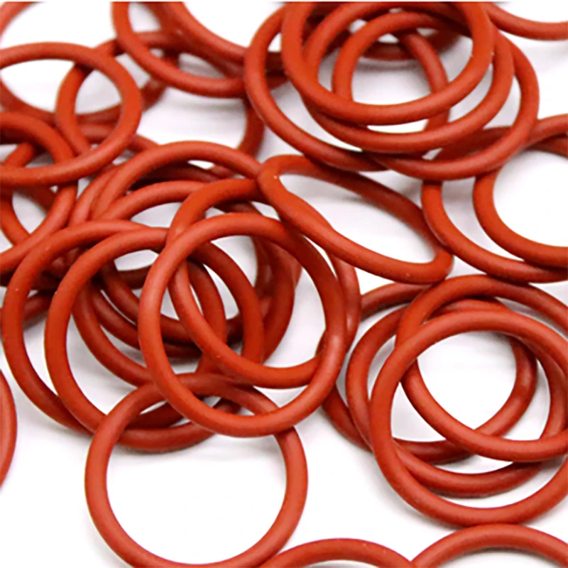 10pcs Red Silicone O Ring Gasket Thickness CS 3.5mm OD 12 ~46mm Food Grade Waterproof Washer Rubber Insulate Round O Shape Seal