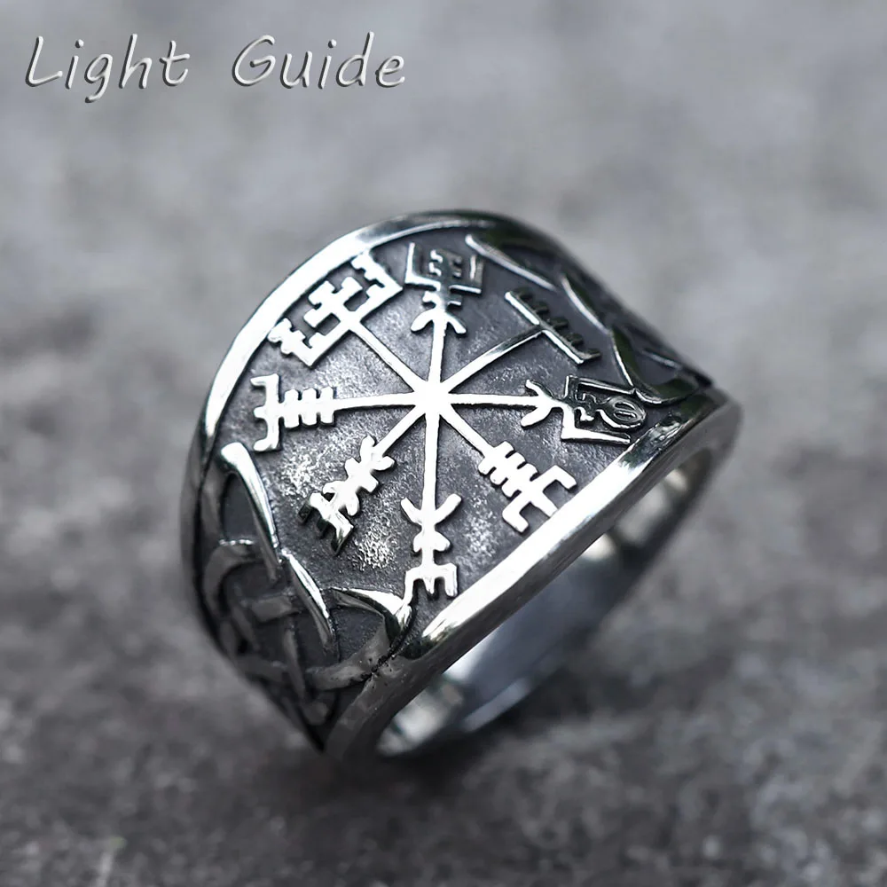 2022 NEW Men's 316L stainless-steel rings Vintage Viking Nordic Slavic Pagan Amulet Finger fashion Jewelry Gift free shipping