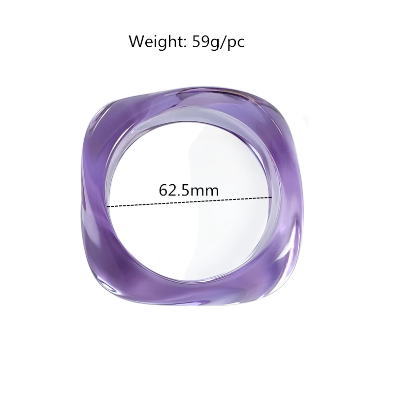 UJBOX Wholesale 32 Colors Hands Wrist Jewelry Gift Irregular Lucite Acrylic Bangles Bracelets For Women