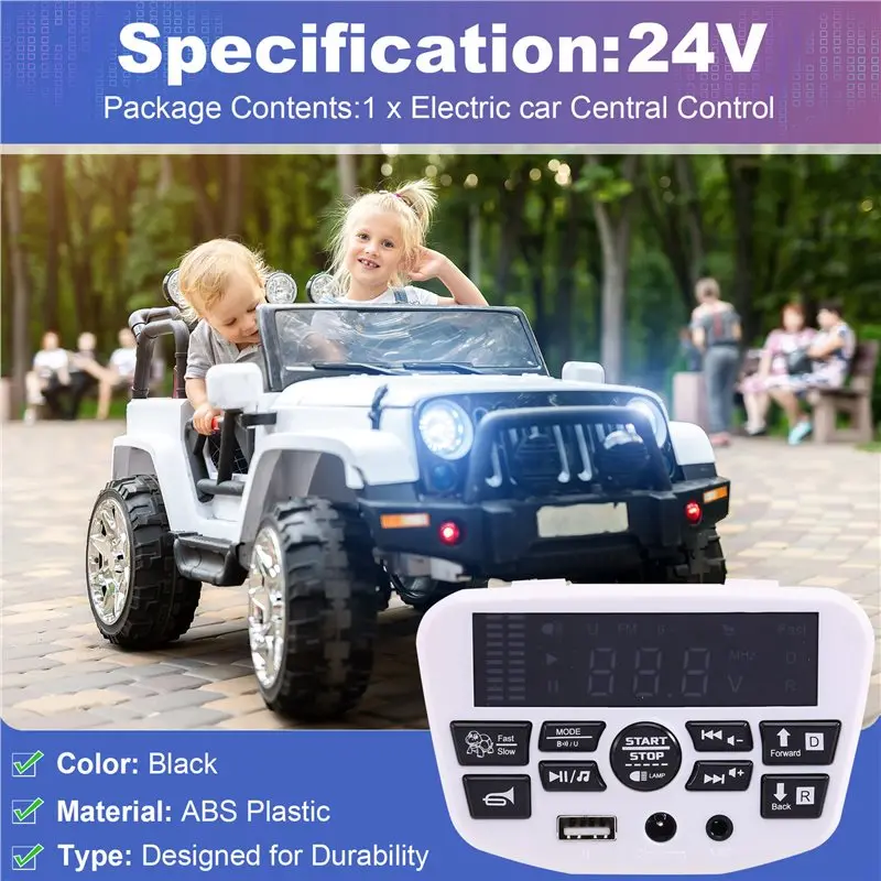 CYGJ-Children' S 24V JR1956G Electric Ride On Car Vehicle Central Control Box Power Control Board Music Player