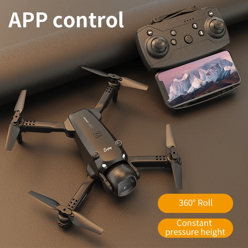 Six-Axis Gyroscope Remote Control Four-Axis Flying Toy - Foldable Dual Lens Drone with 360° Roll & Gesture Photography