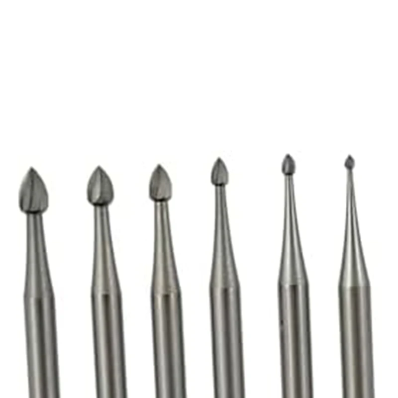 6 Pcs Jewelry Bud Burr - 3/32Inch Shank Lapidary Making Tools Bud Burs Jewelry Engraving Bits For Rotary Tools