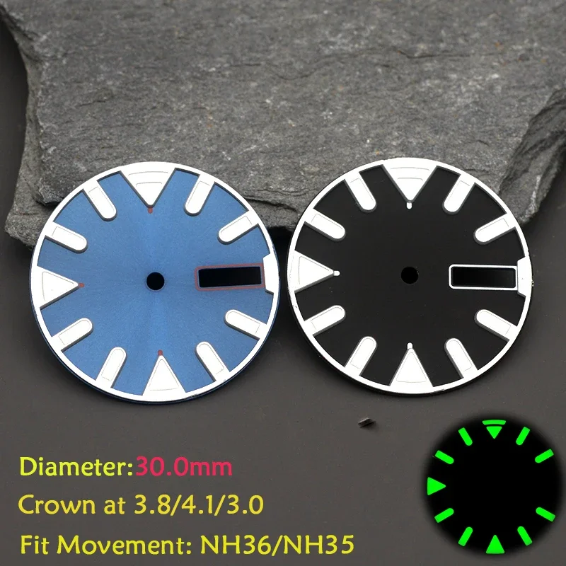 28.5 مللي متر ساعة الطلب مع C3 الأخضر مضيئة لحركة NH36 صالح SKX007 6105 SKX009 SRPD التونة الوحش السلاحف الرجال ساعة أجزاء