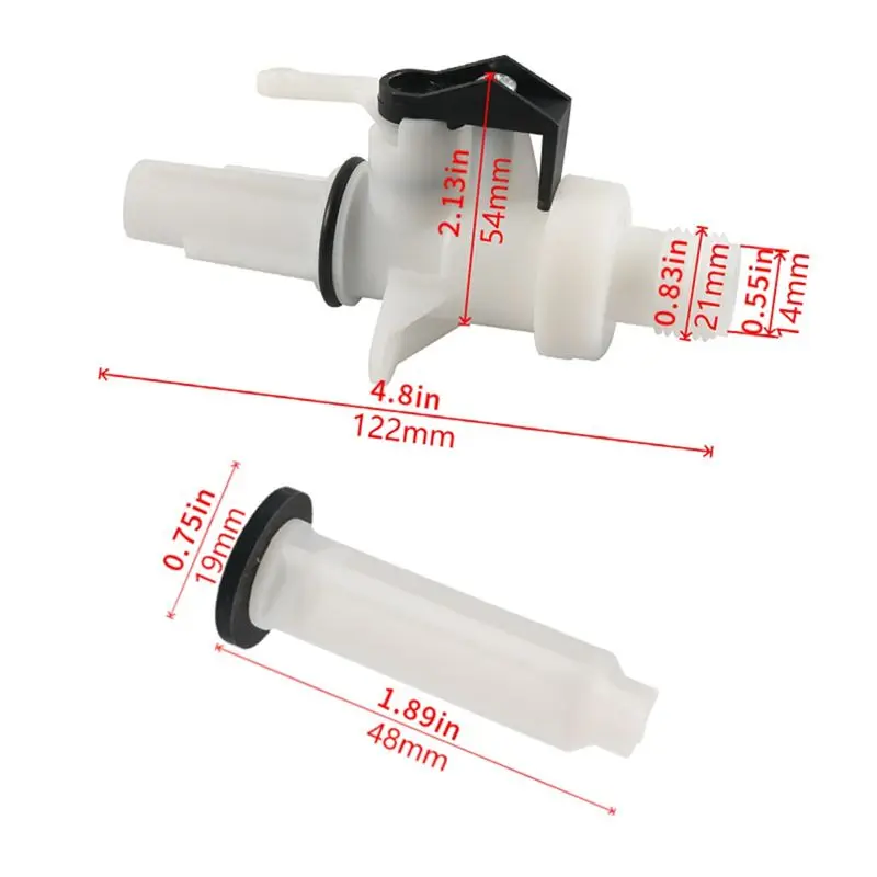 Water Valve Kit 13168 For Thetford Magic IV RV Toilet Water Valve Kit Toilet Repair Kit High And Low Models Repair Kit-N29R