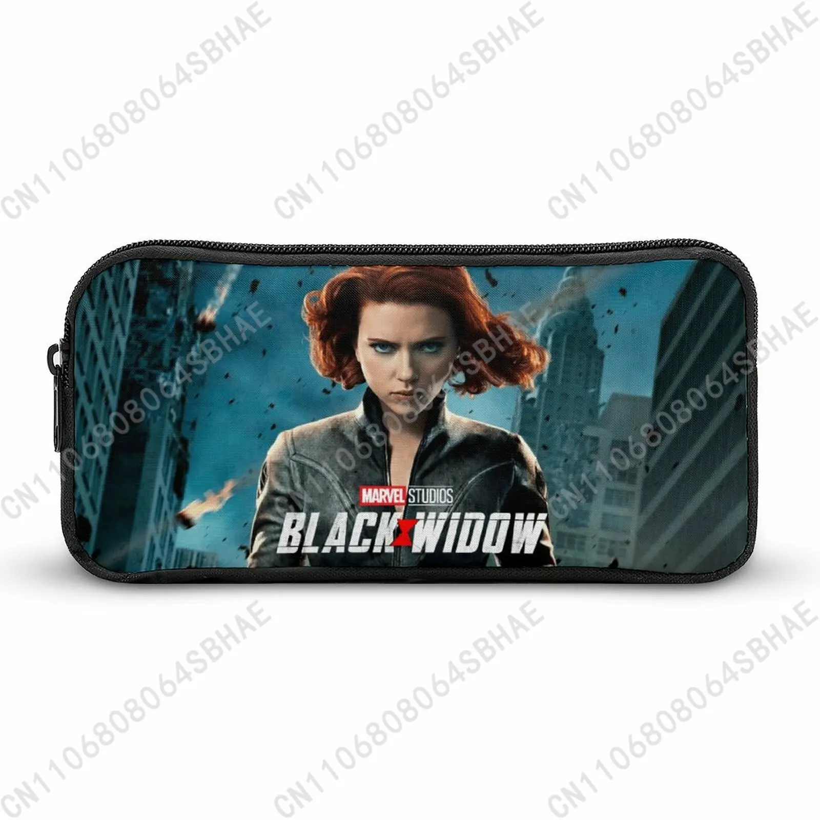 

Marvel Black Widow Pencil Case Teens Custom Pattern Simple Pen Bag School Stationery Pouch Personalized Zipper Bag Cosplay
